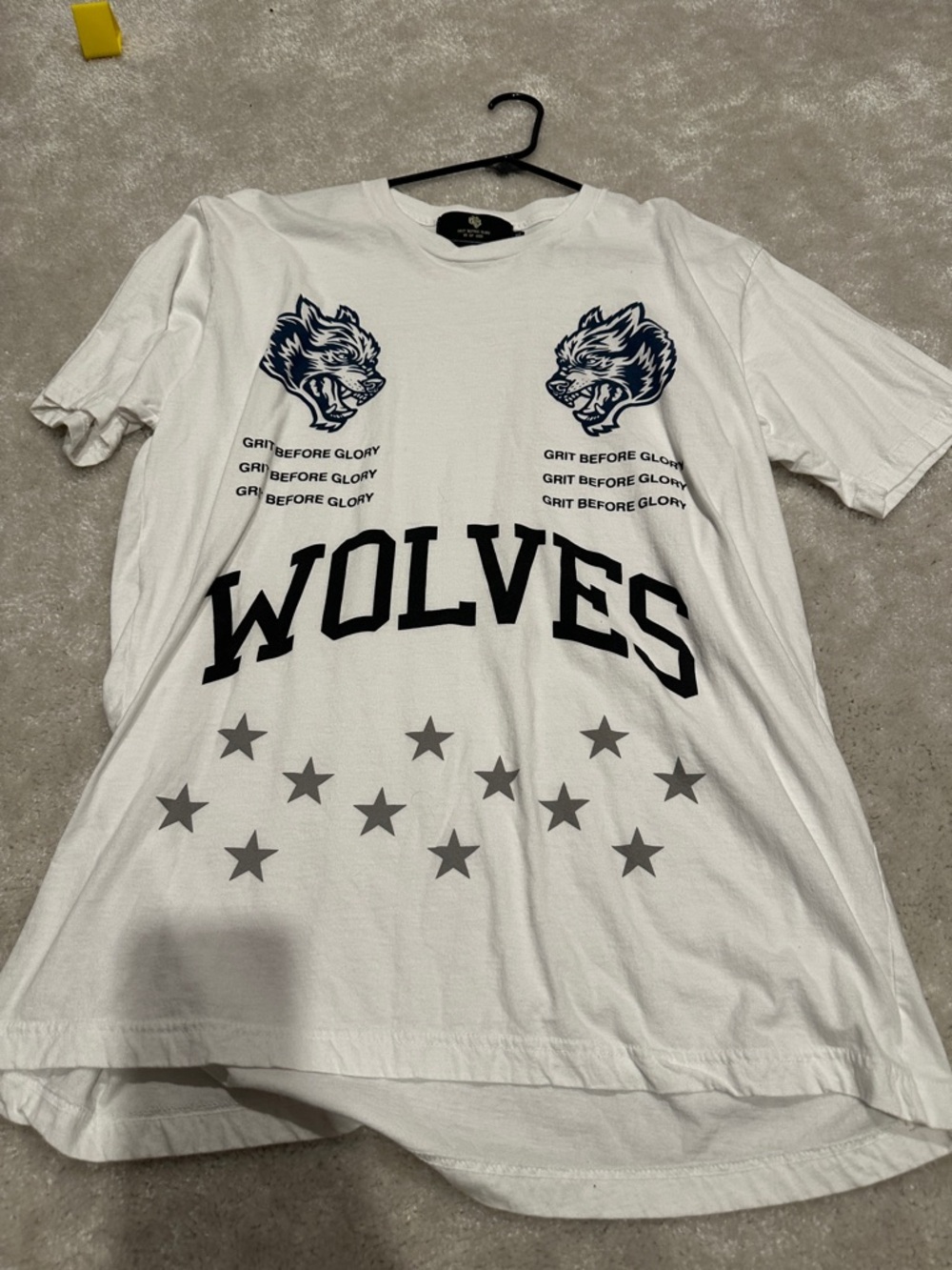 Darc Sport Wolves Graphic Tee - White with Navy Print